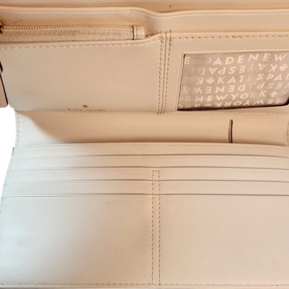 Kate Spade NY Mikas Pond Phoenix Trifold Leather Travel Wallet Oceanic Blue NEW - Picture 7 of 11